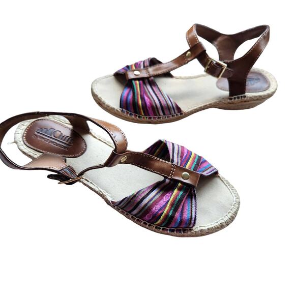 Cliffs by White Mountain Cheerio Multi Color Espadrille Sandals 9.5 - Picture 1 of 9